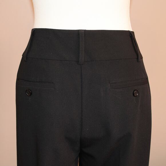 Liz Claiborne Black Trousers with STRETCH, Double Hook & Button Closure sz 10 - Picture 4 of 7